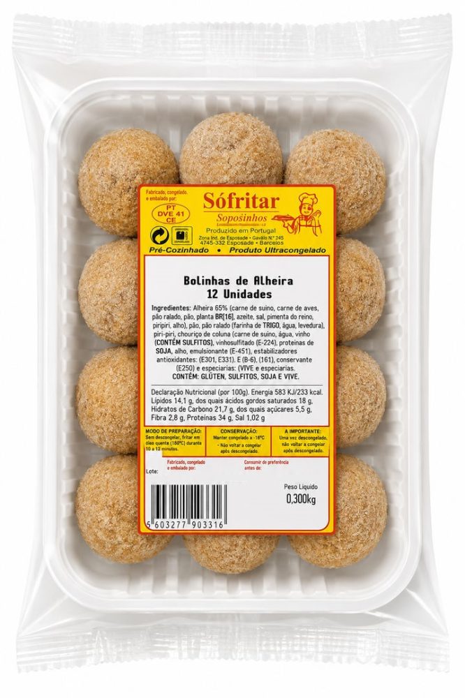 BOLINHAS DE ALHEIRA EMB. COVT. 12UN /CX:8UN