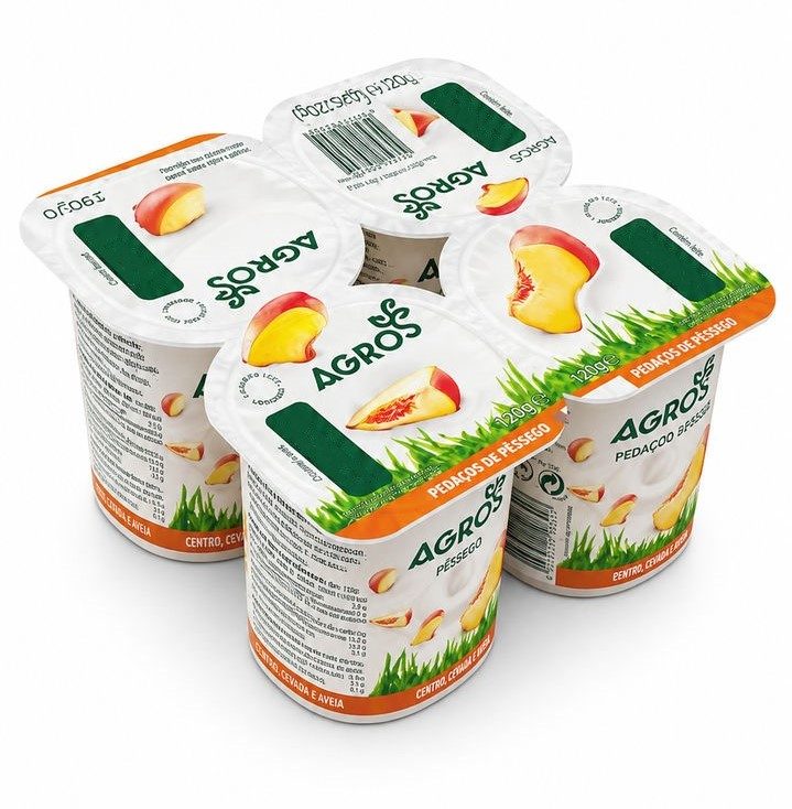 IOGURTE C/ PEDAÇOS PESSEGO *AGROS*